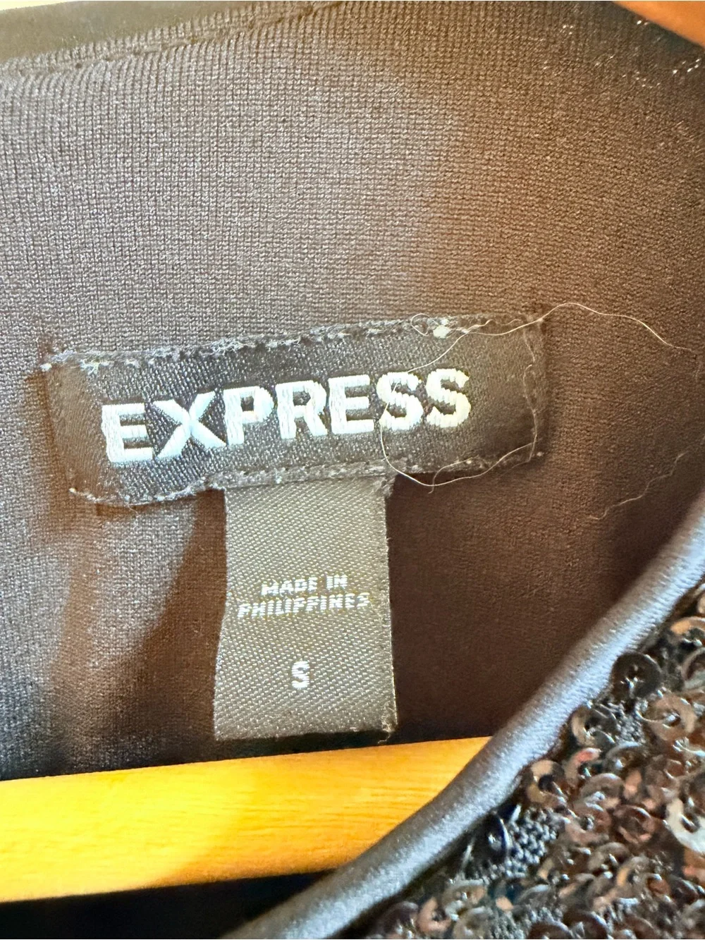 Express black sequin mini cocktail dress